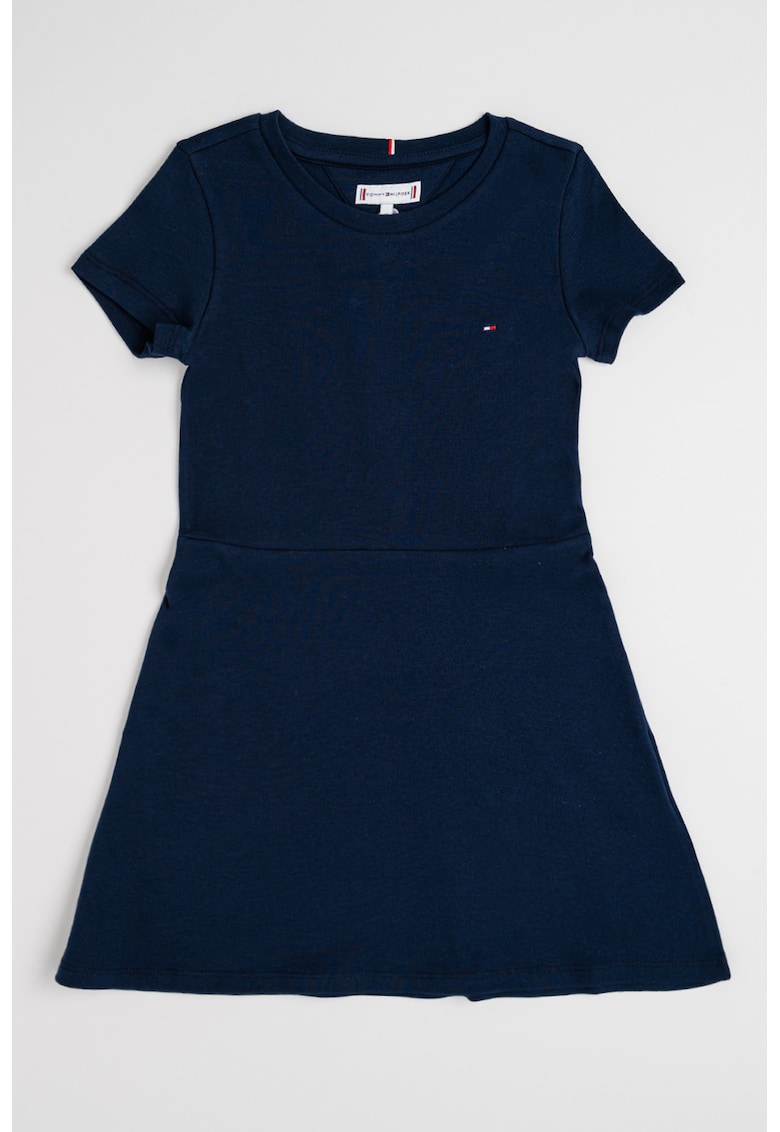 Rochie mini de bumbac - Bleumarin