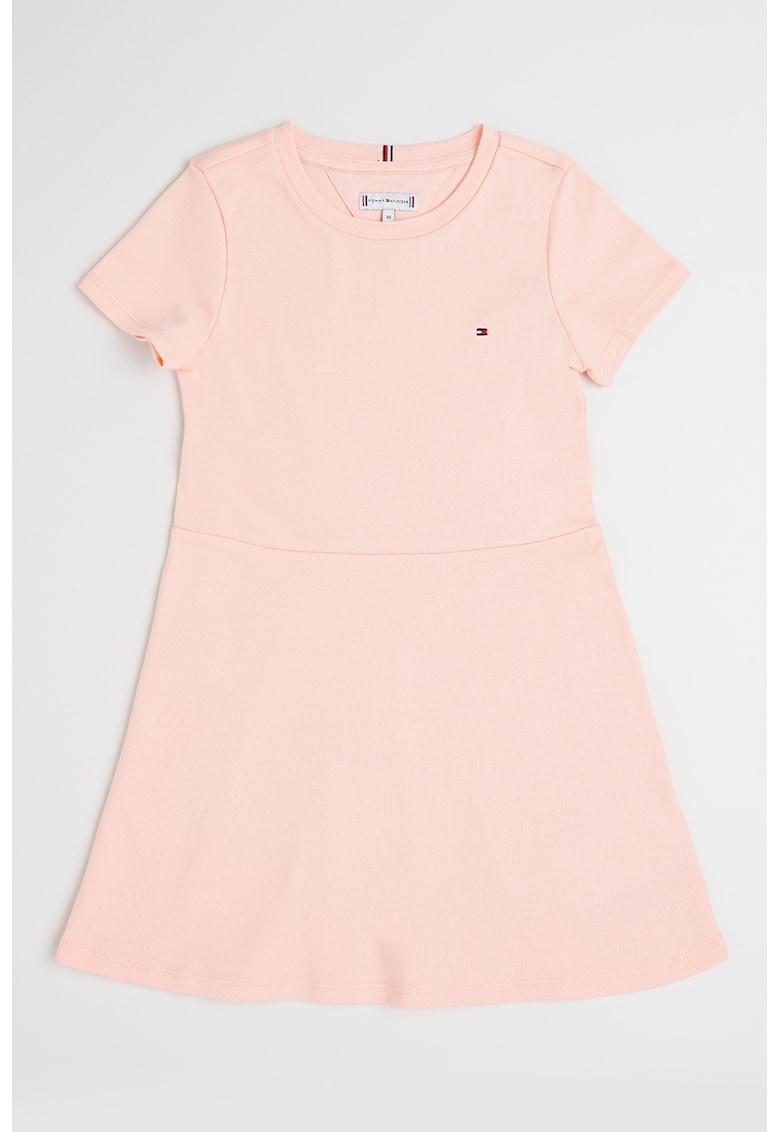 Rochie mini de bumbac - Roz deschis