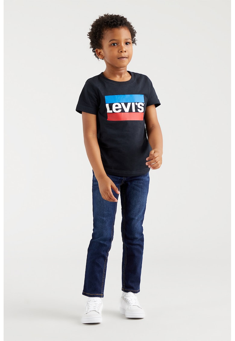 Tricou cu imprimeu logo - Rosu/Negru/Albastru