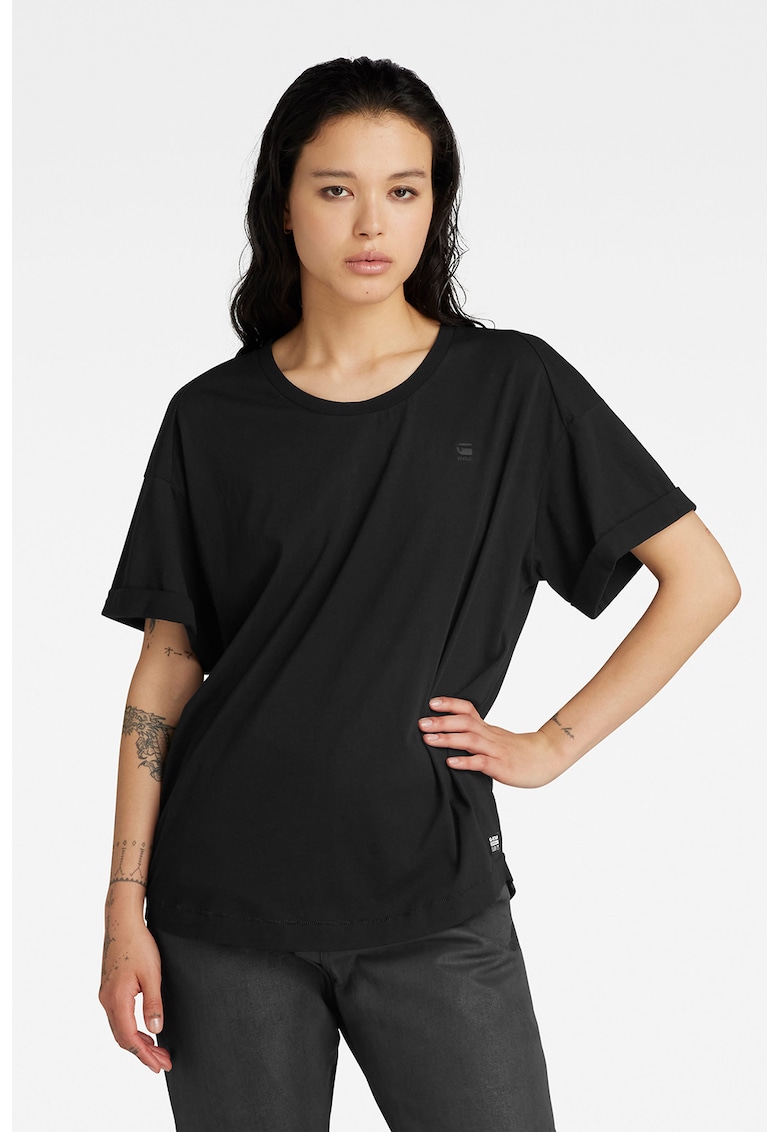 Tricou lejer din bumbac organic - Negru
