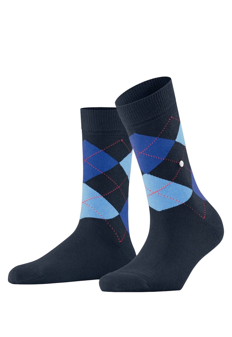 Sosete lungi cu model - Albastru inchis/Albastru deschis/Bleumarin