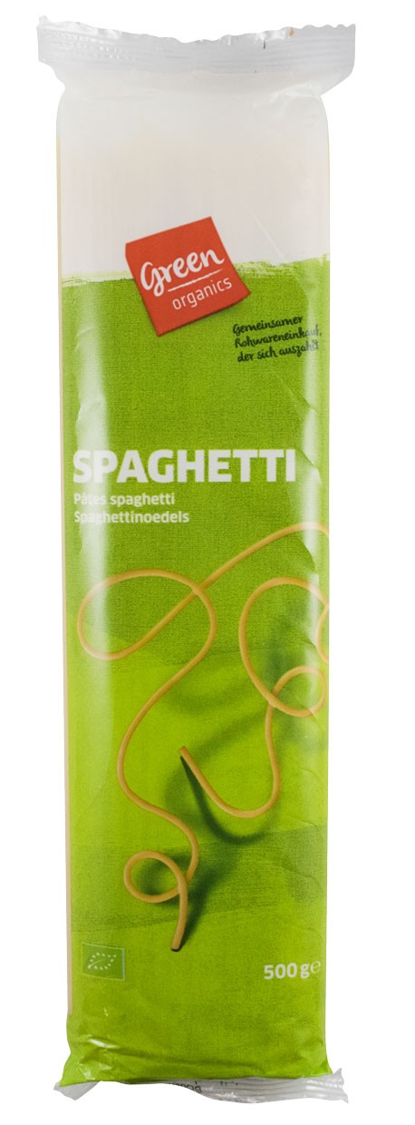 Spaghetti bio din grau dur, 500g Green Organics