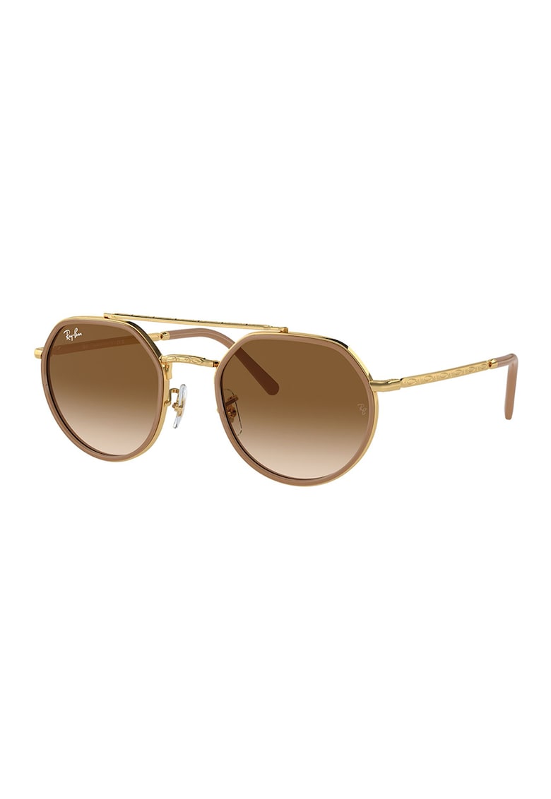 Oferte la Ochelari de soare rotunzi unisex - Auriu/Maro