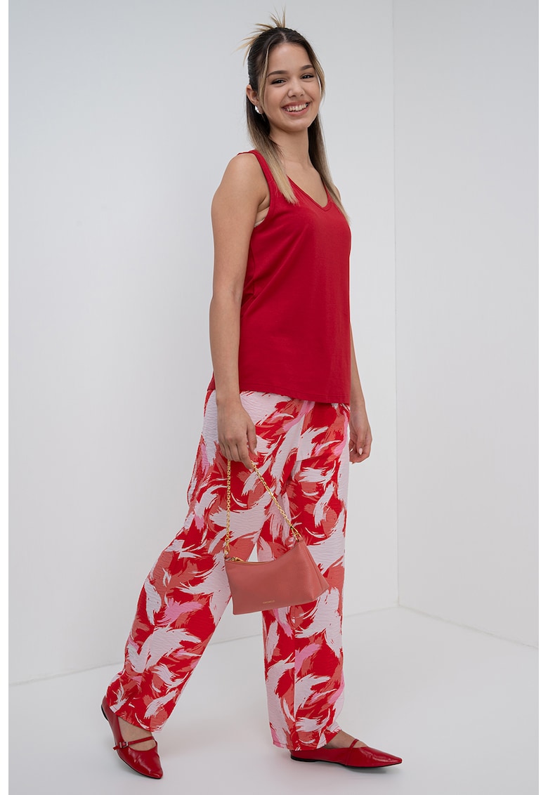 Top din amestec de modal - Rosu vermillion