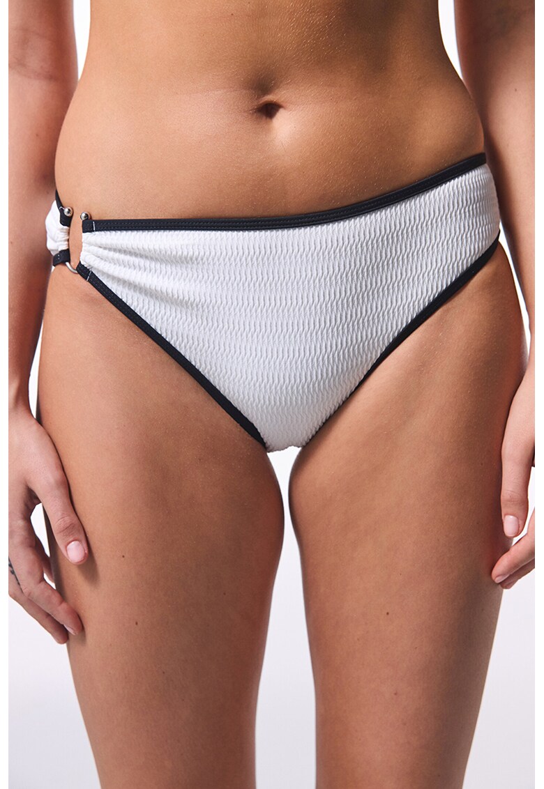 Slip cu detalii contrastante - Negru stins/Alb optic
