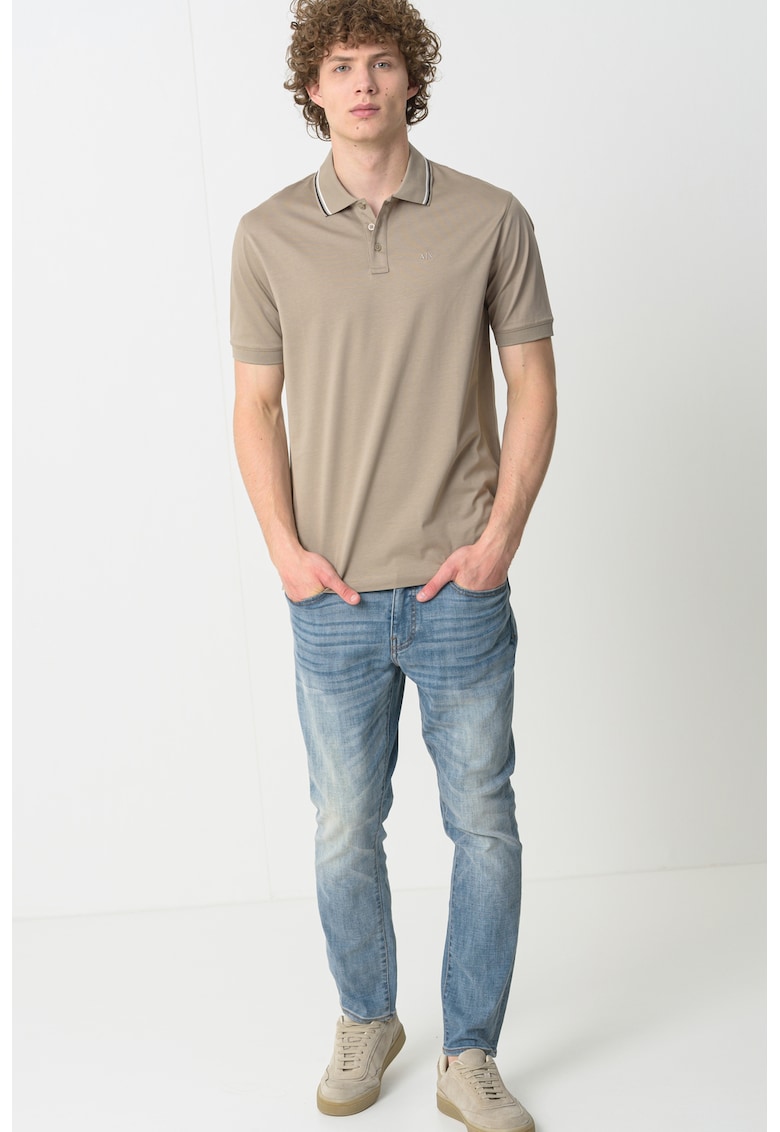 Tricou polo cu model uni - Kaki