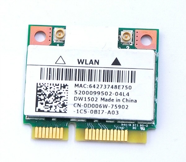 PLACA DE RETEA: DELL DW1502; WIRELESS 150 Mbps; uPCI; REF