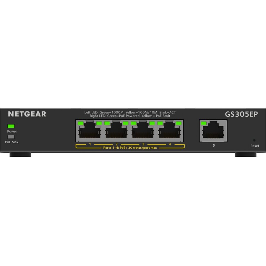 GS305EP Managed L2/L3 Gigabit Ethernet (10/100/1000) Power over Ethernet (PoE) Black, Switch