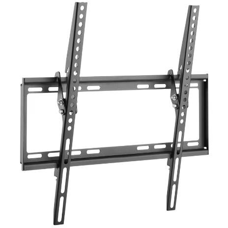 Suport de Perete Tilt Extra Slim pentru TV/Monitor Plat Diagonala Compatibila 32-55Inch Unghi Reglabil 9 Grade VESA Compatibil Max 400x400 Max 35KG Negru