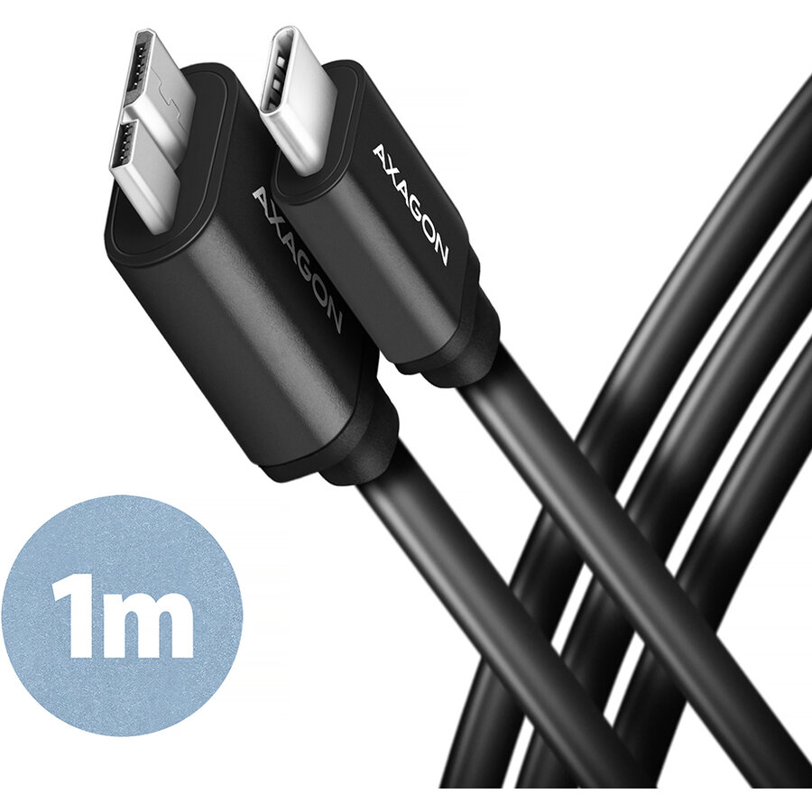 Cablu de Date / Incarcare USB-Micro B la USB-C USB 3.2 Gen 1 3A 1M Negru