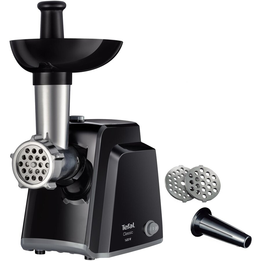 Masina De Tocat Carne Tefal Classic Ne105838, 1400 W, 1.7 Kg/Min, Functie Reverse, 2 Site De Tocat