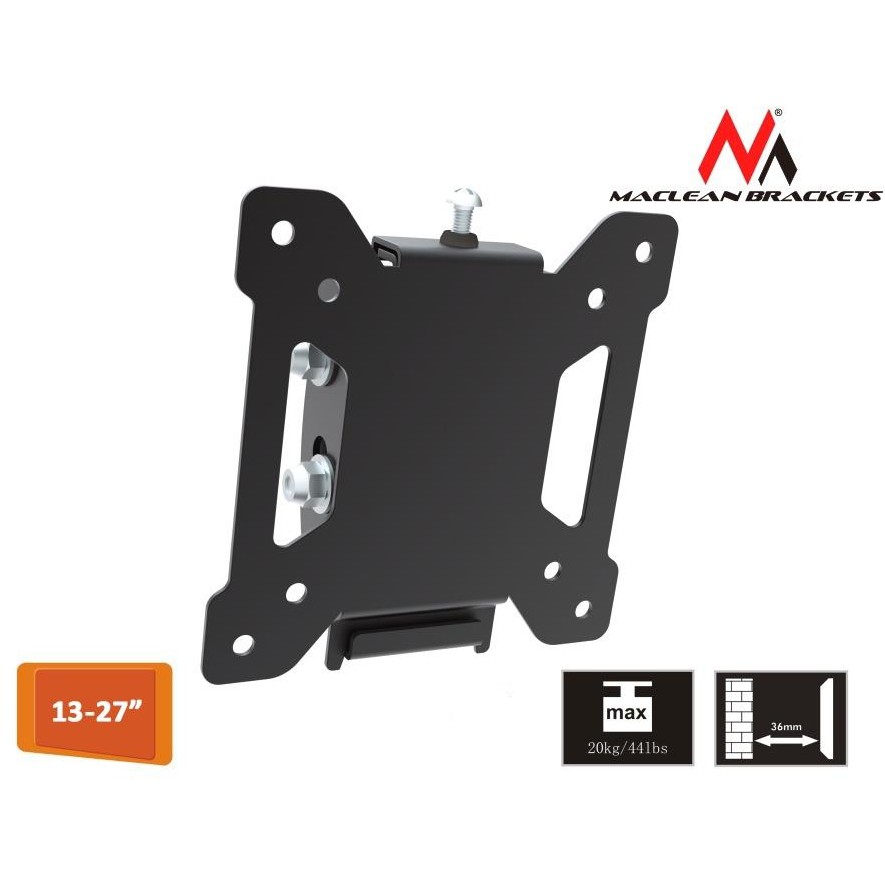Maclean MC-596 TV Wall Mount Bracket LCD LED Plasma 13'' - 27'' 20kg High Qualit