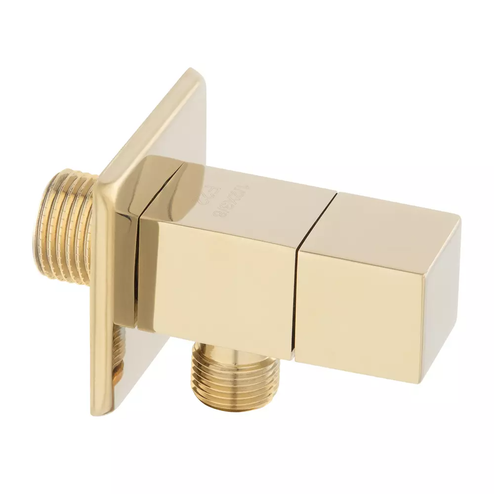 Robinet coltar Ferro Quadro Z293-G, cartus ceramic, auriu lucios, 1/2x3/8
