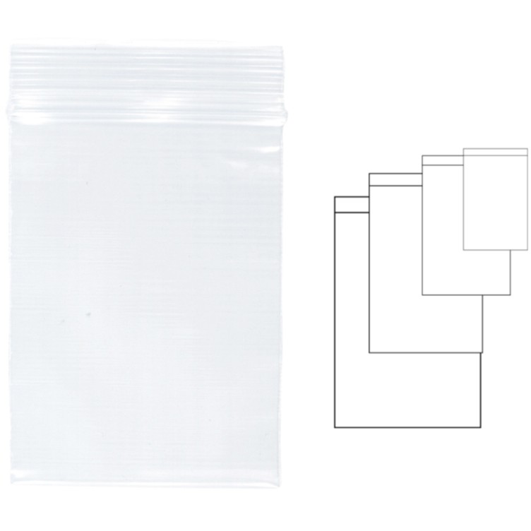 Pungi plastic cu fermoar pentru sigilare, 230 x 320 mm, 100 buc/set, KANGARO - transparente