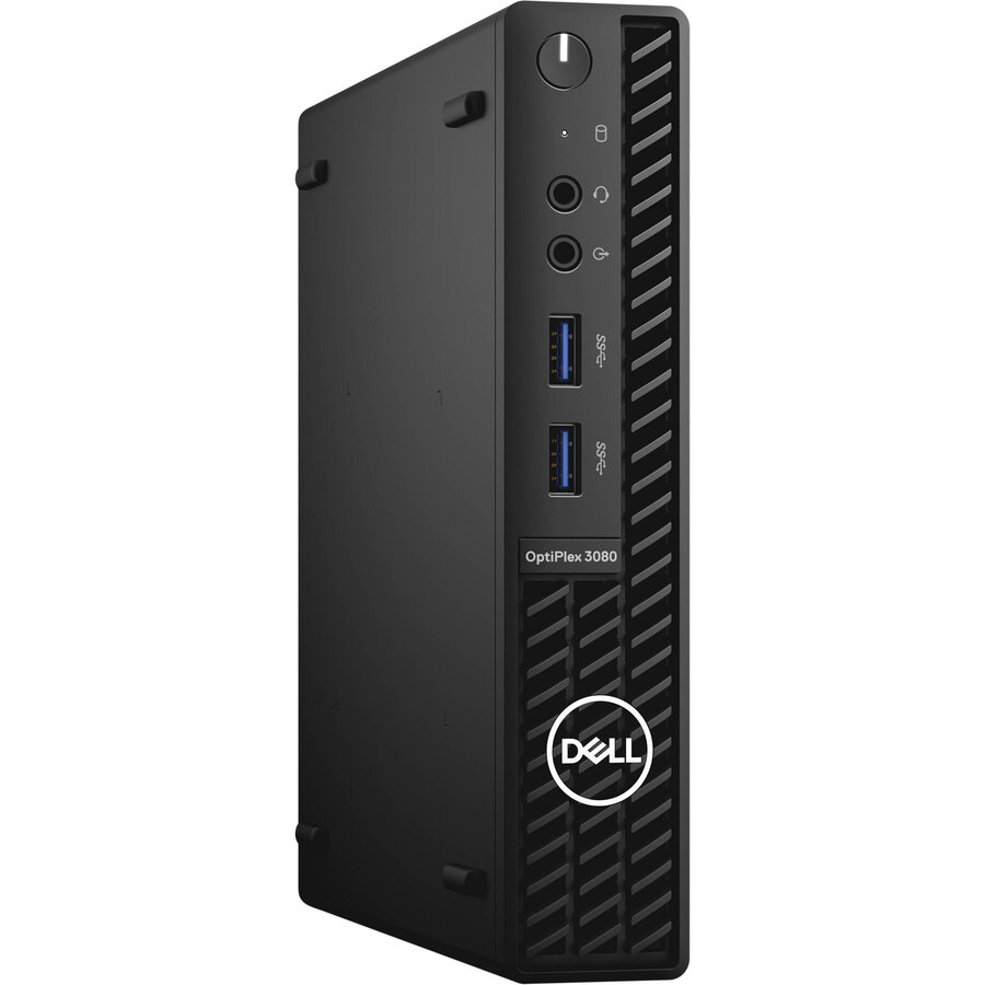 Mini PC Refurbished OptiPlex 3080 Intel Core i5-10500T 8GB 256GB SSD Windows 11 Pro Black