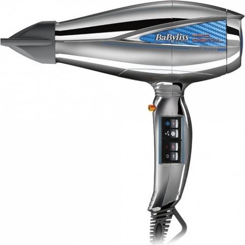 Uscator de par profesional Babyliss Pro Digital 6000E, 2200 W, Functie Turbo, Argintiu