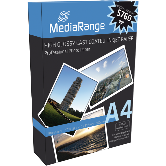 Hartie foto MediaRange  A4 photopaper glossy 100 sheets 160g