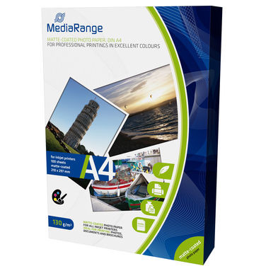 Hartie foto MediaRange DinA4 inkjet paper matte-coated 130g, 100 sheets