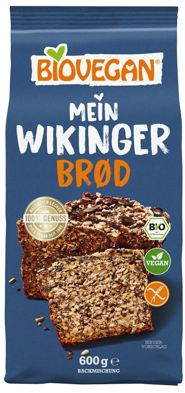 Premix bio pentru paine fara gluten "Painea vikingilor", 600g Biovegan