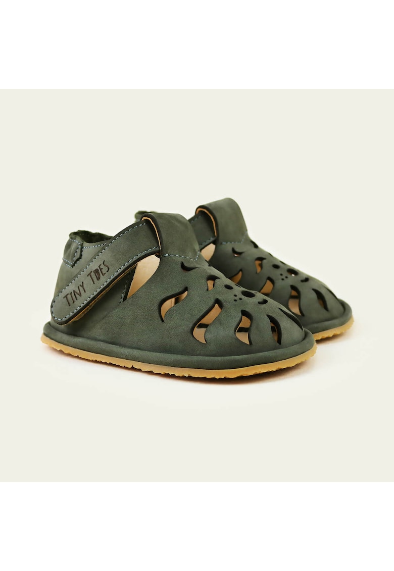 Oferte la Sandale Barefoot din piele naturala - Feliks - Verde - Verde