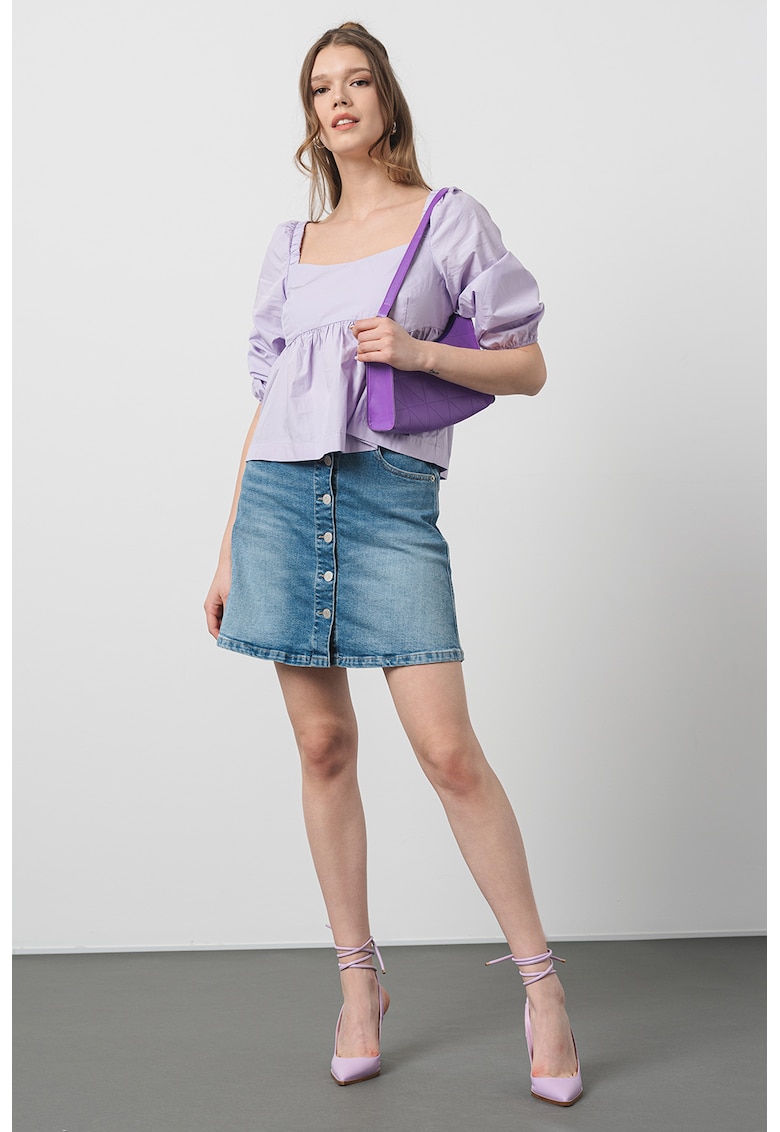 Bluza cu maneci bufante - Lila