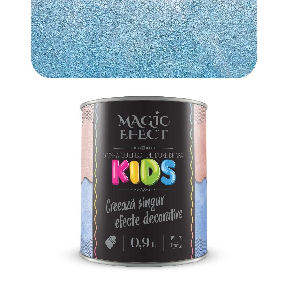 Pachet vopsea decorativa Magic Efect Kids, bleu, 1 + 1 + pensula