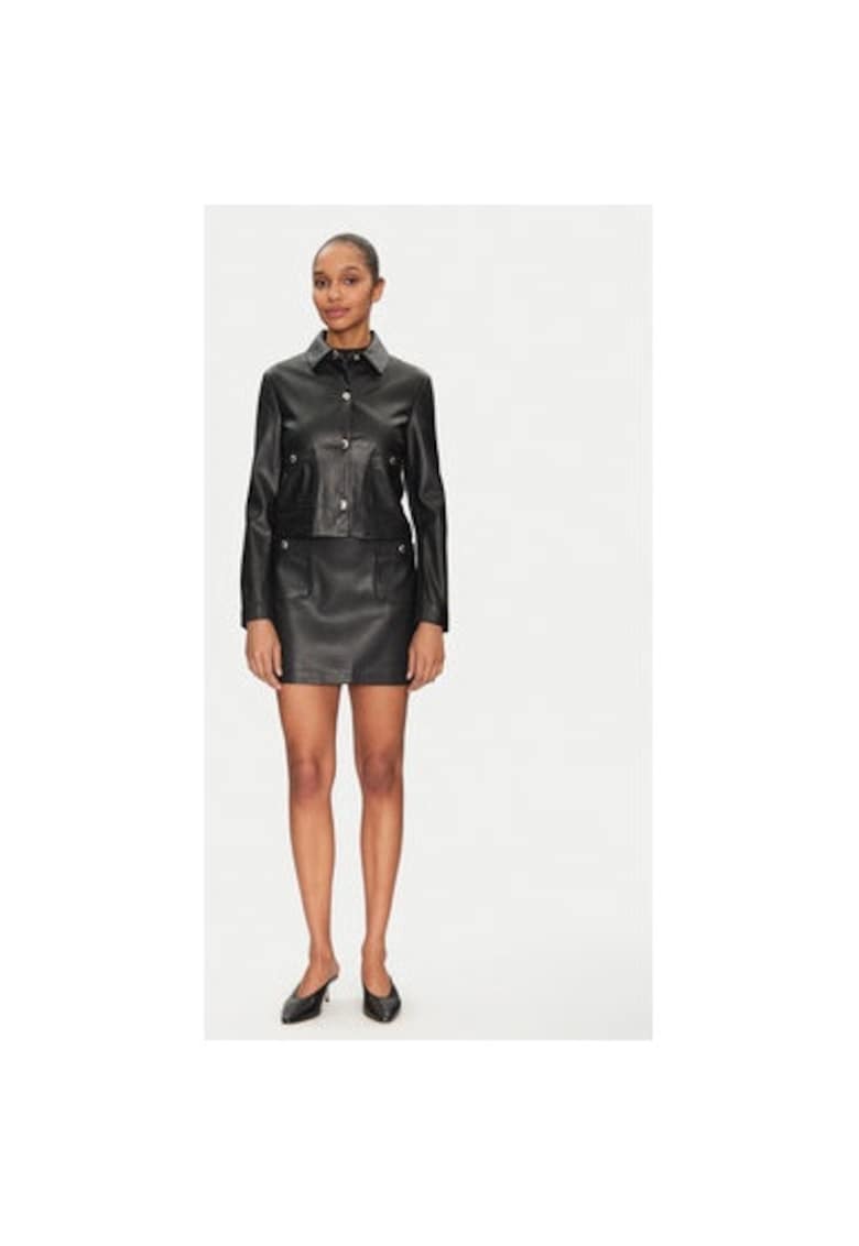 Geaca dama -  305253002 - Piele ecologica - Negru - Negru