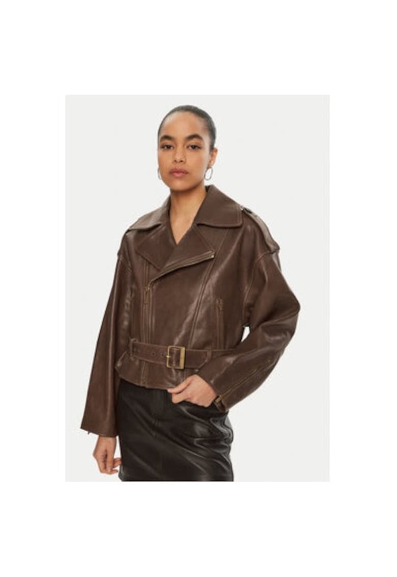 Geaca dama -  304760150 - Piele naturala - Maro - Maro