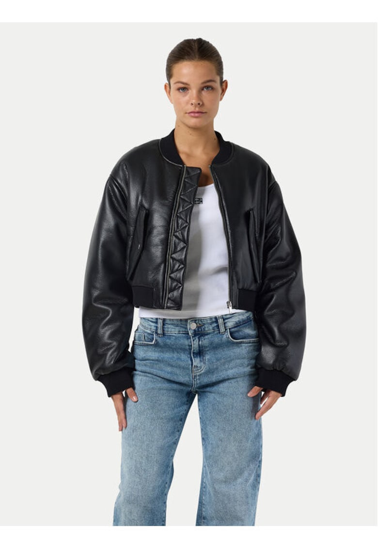 Geaca dama -  304689017 - Piele ecologica - Negru - Negru
