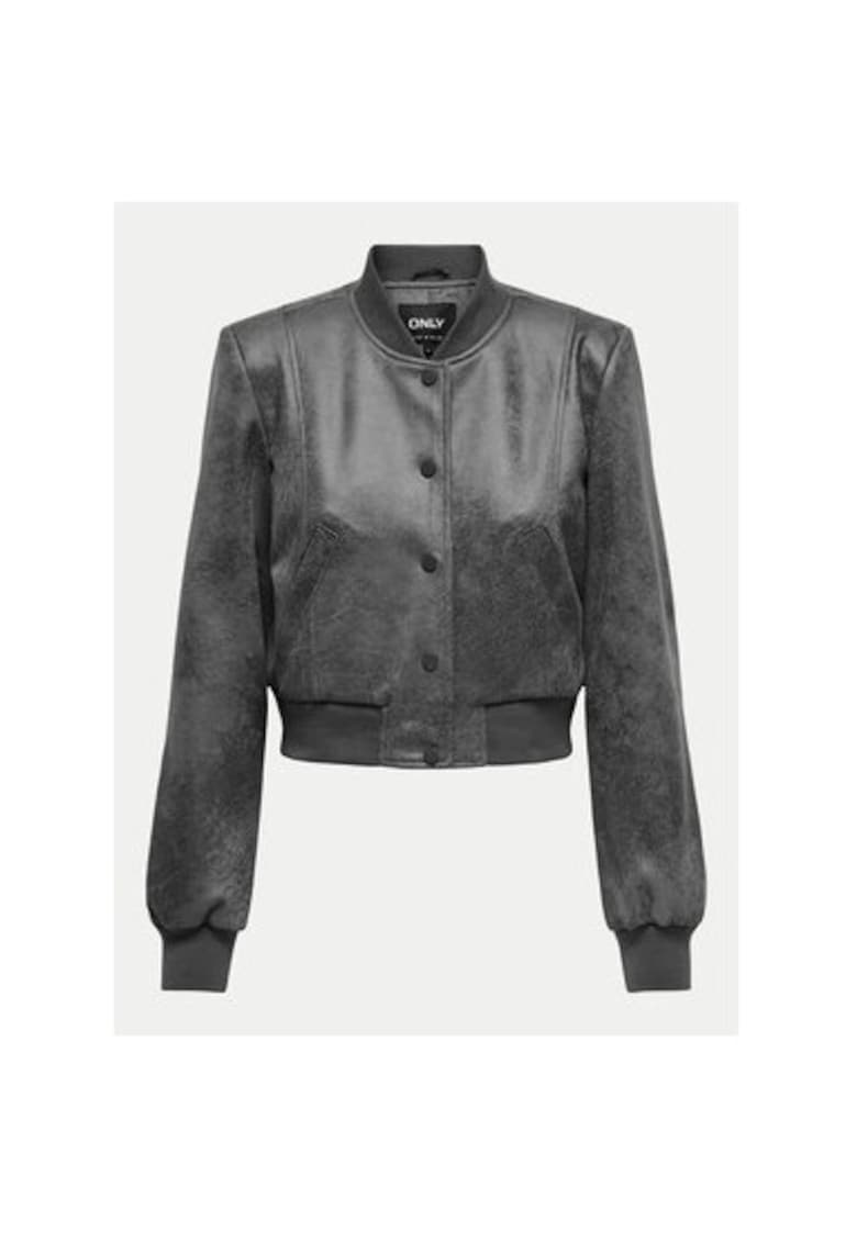 Geaca dama -  304518515 - Piele ecologica - Gri - Gri