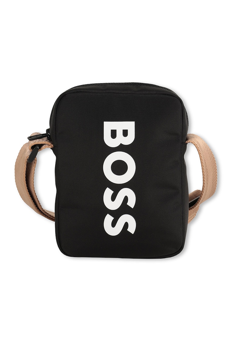 Geanta crossbody cu imprimeu logo - Alb/Negru