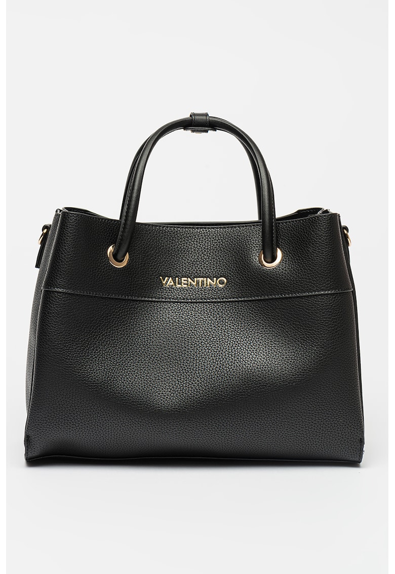 Geanta shopper de piele ecologica cu aspect granulat Alexia - Negru