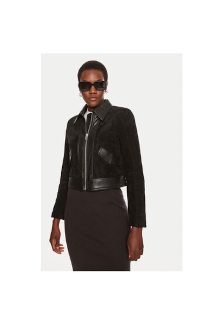 Geaca dama -  304280221 - Piele ecologica - Negru - Negru