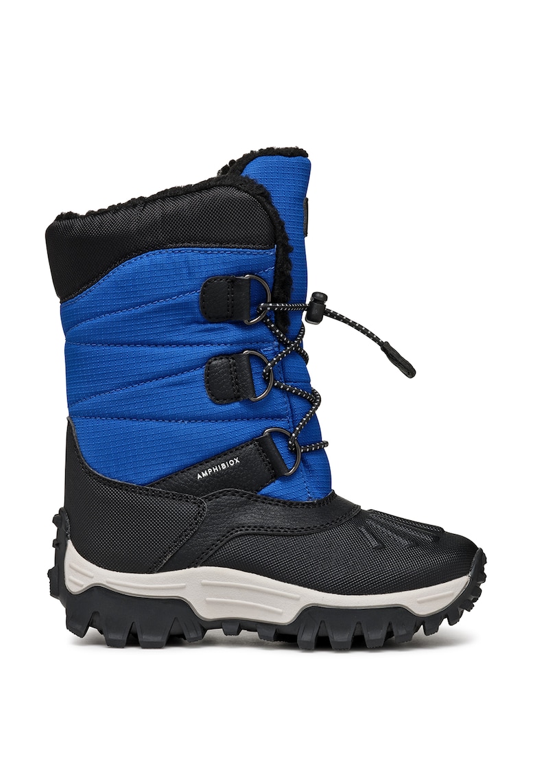 Cizme mid-calf de iarna - Negru/Albastru royal