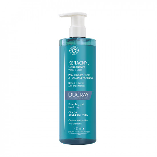 Gel spumant pentru pielea cu tendinta acneica Keracnyl, Ducray (Gramaj: 400 ml, Concentratie: Gel de curatare)
