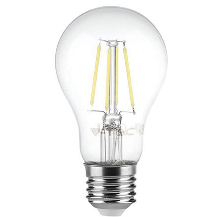 Oferte la Bec E27 A60 cu filament LED 6W 4000K alb neutru V-TAC SKU-214303