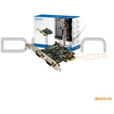 Card PCI-Express adaptor la 2 x RS232, Logilink 'PC0031'