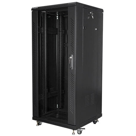 Dulap de pardoseala din pachet demontabil , Lanberg , 37U ,600x800mm , 19” , negru