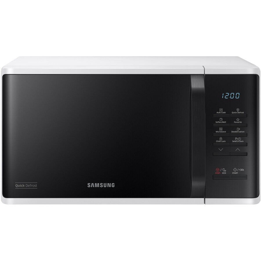 Cuptor cu microunde Samsung MS23K3513AW/OL, 23 l, 800 W, Auto cook, Quick Defrost, Control touch, Interior ceramic, Child lock, Alb