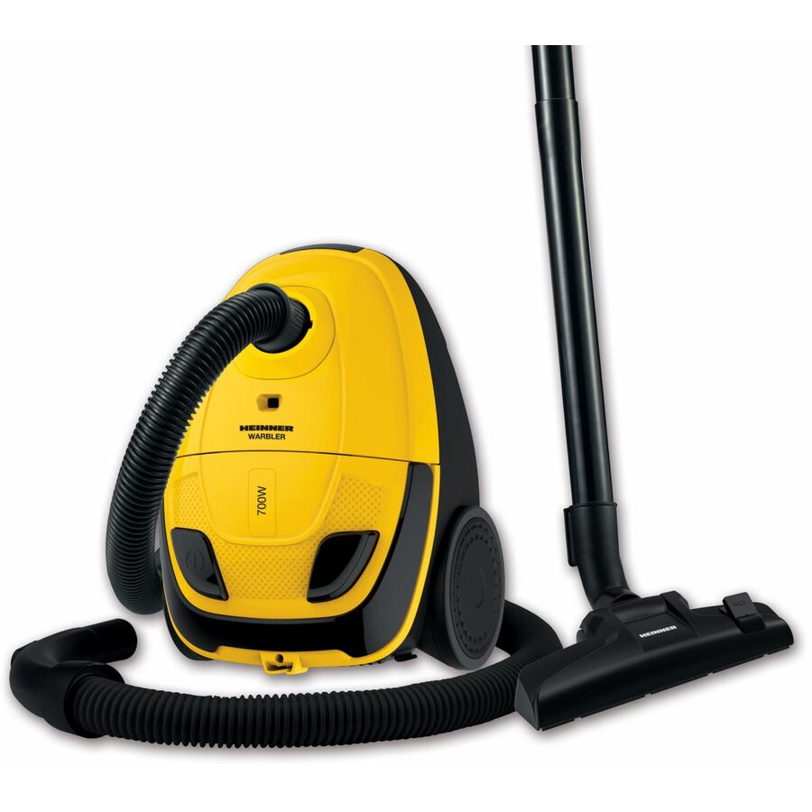 Aspirator cu sac Heinner HVC-MTB700YL, 700W, 2L, Sac Textil, Galben
