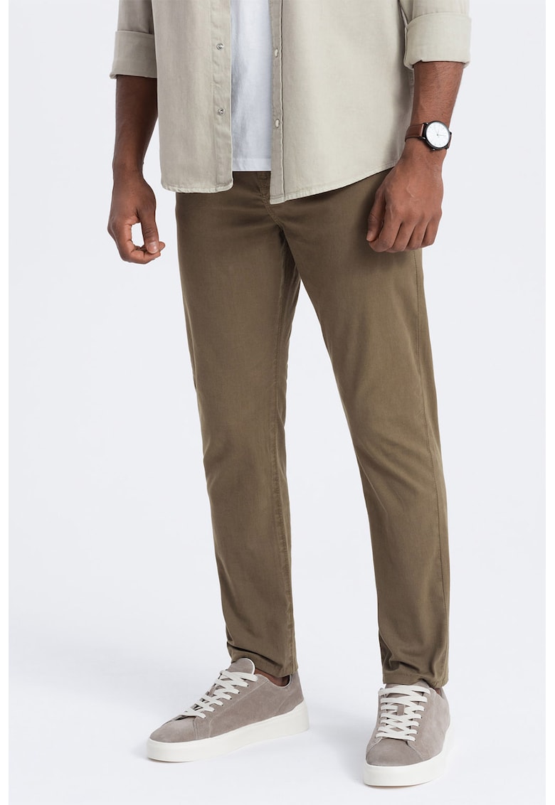 Pantaloni cu talie medie - Kaki
