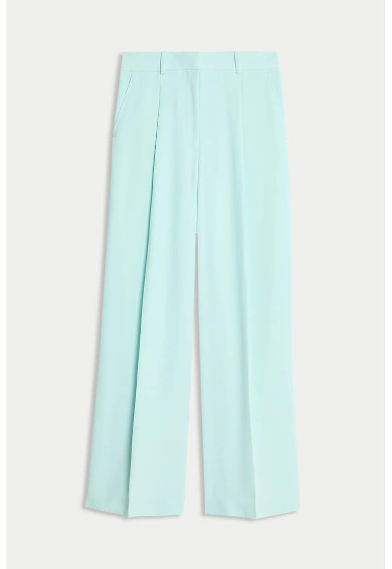 Pantaloni drepti cu talie inalta