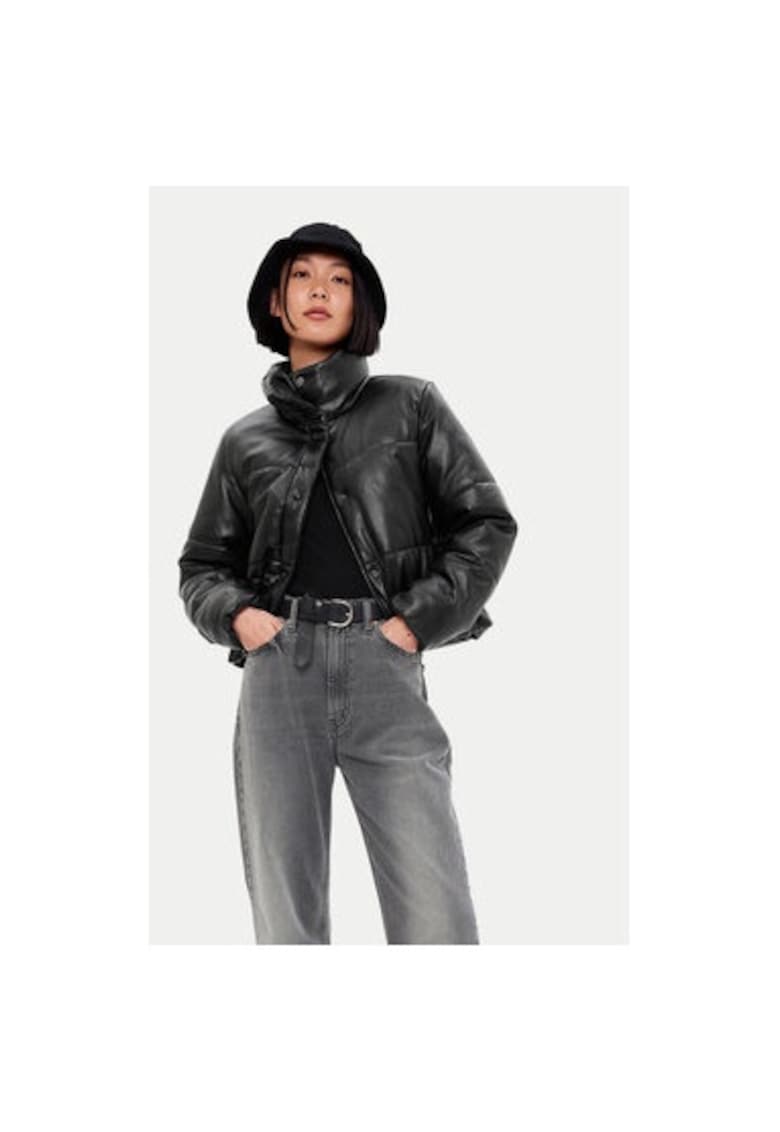 Geaca dama -  305017079 - Piele ecologica - Negru - Negru