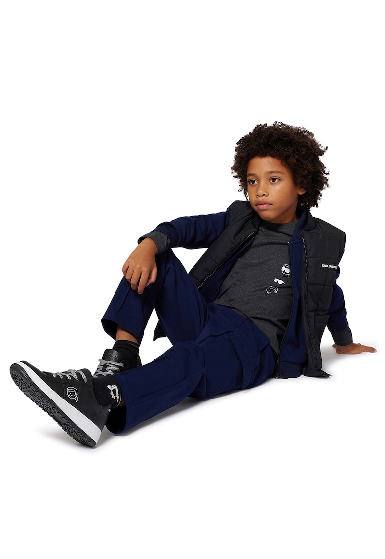 Pantaloni cargo cu croiala dreapta - Albastru indigo