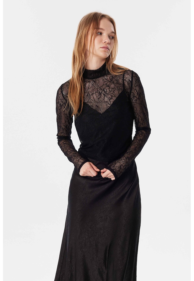 Rochie midi cambrata - Negru