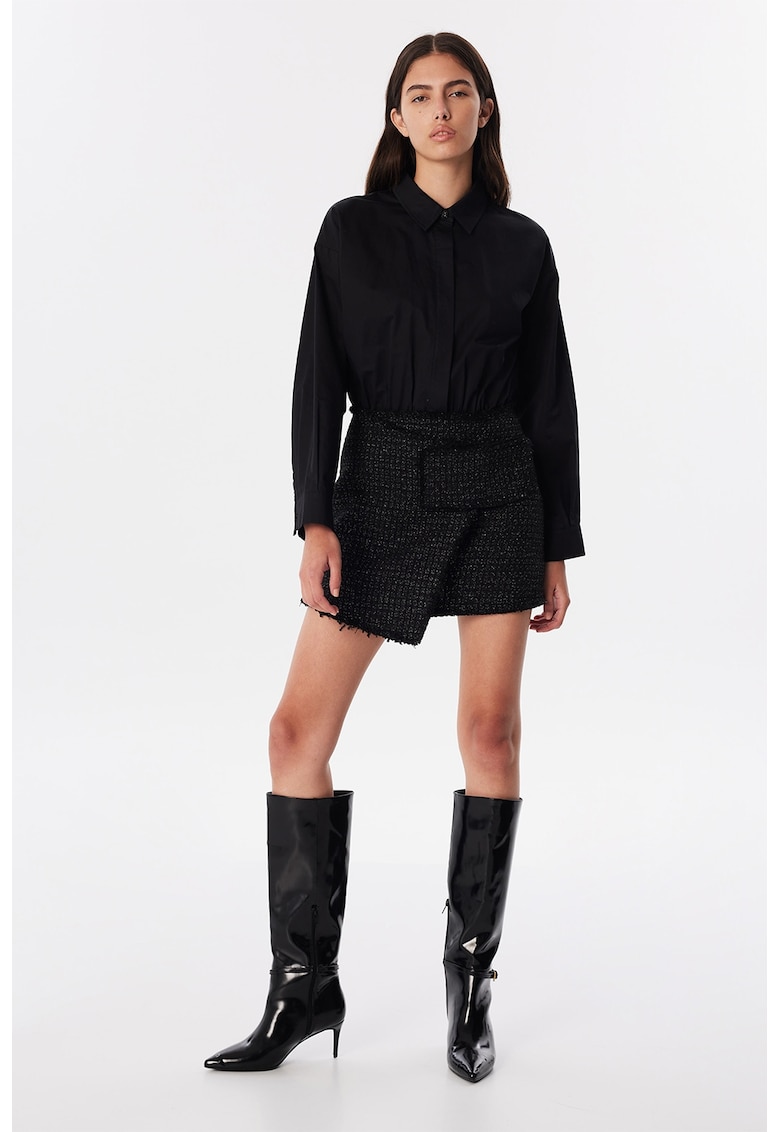 Rochie scurta din bumbac - Negru
