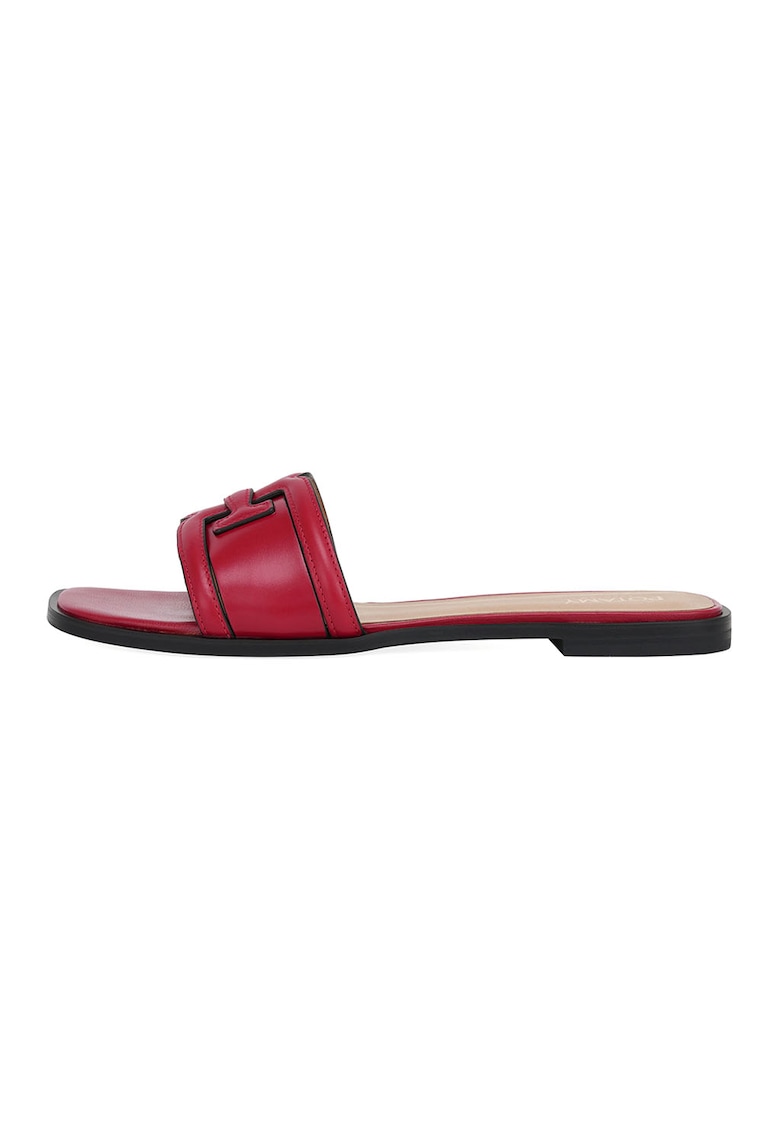 Papuci de piele - Rosu