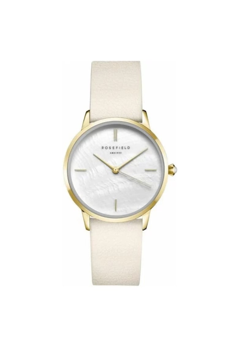 Ceas dama Pearl Edit -  Alama/Placat cu aur/Piele ecologica - 36 mm - Multicolor
