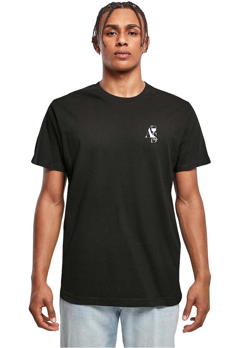 Tricou din bumbac cu imprimeu grafic pe partea din spate - Alb/Negru/Portocaliu