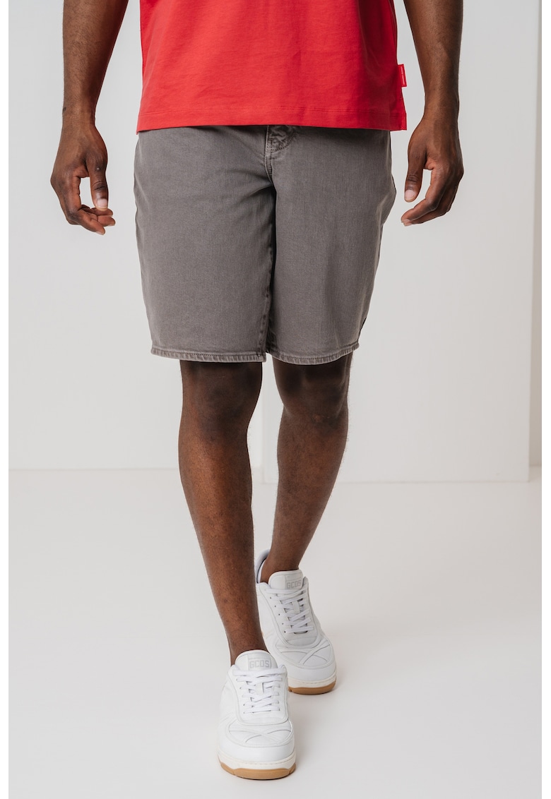 Blugi scurti slim fit - Gri